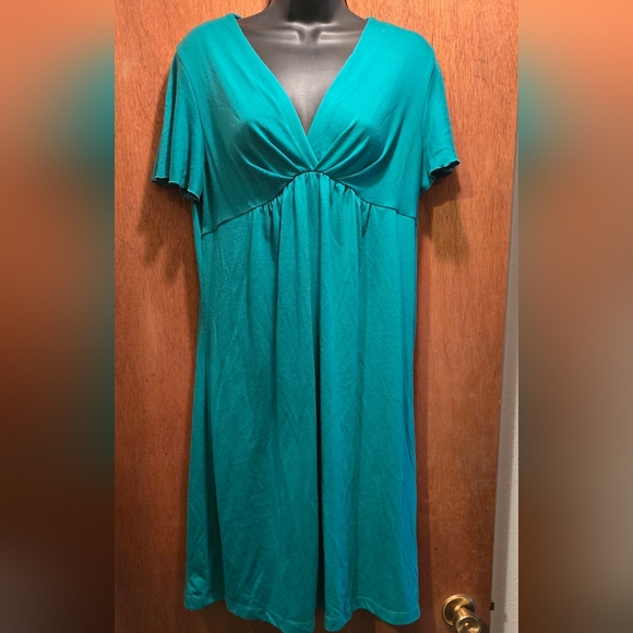 Avon kelly green soft comfortable flutter t-shirt dress szL - Picture 2 of 6